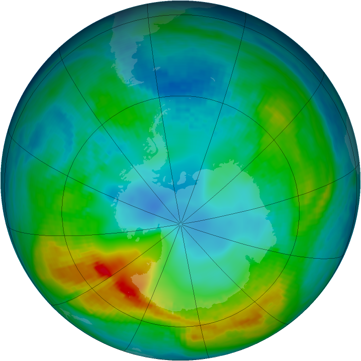 Antarctic ozone map for 03 May 1980
